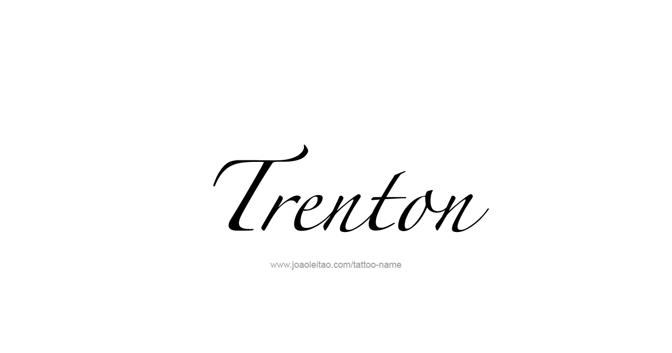 Tattoo Design USA Capital City Name Trenton