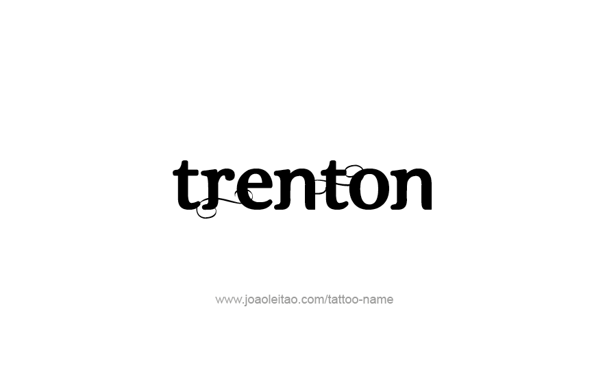 Tattoo Design USA Capital City Name Trenton