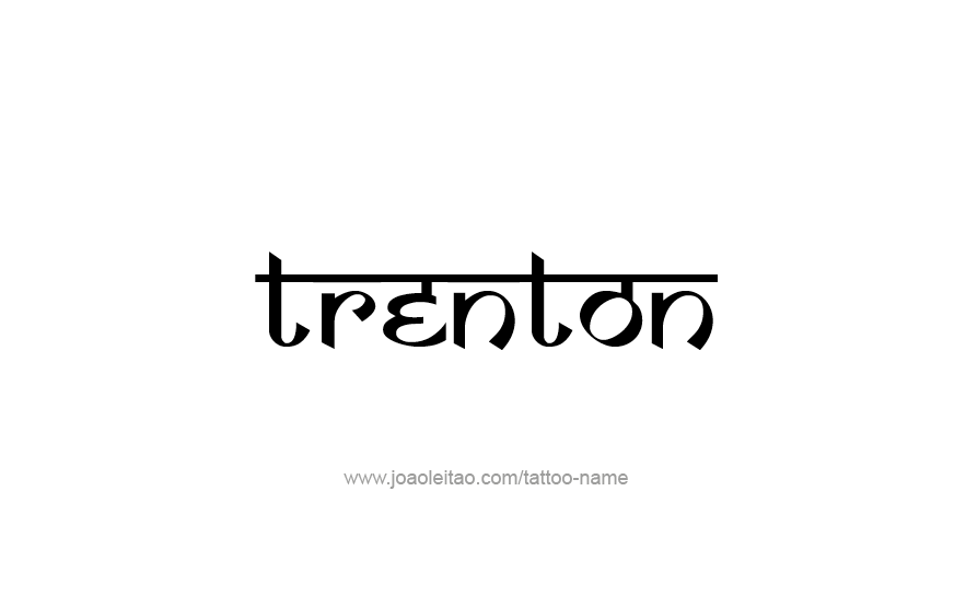 Tattoo Design USA Capital City Name Trenton