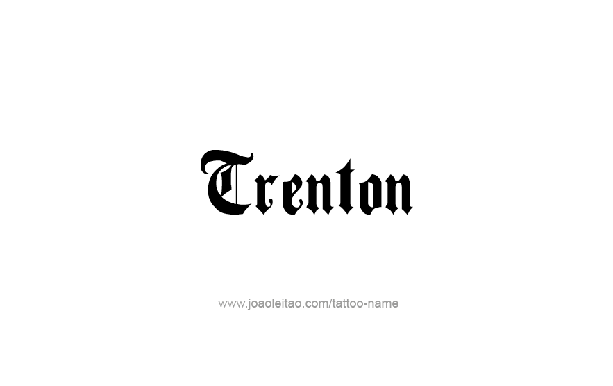 Tattoo Design USA Capital City Name Trenton