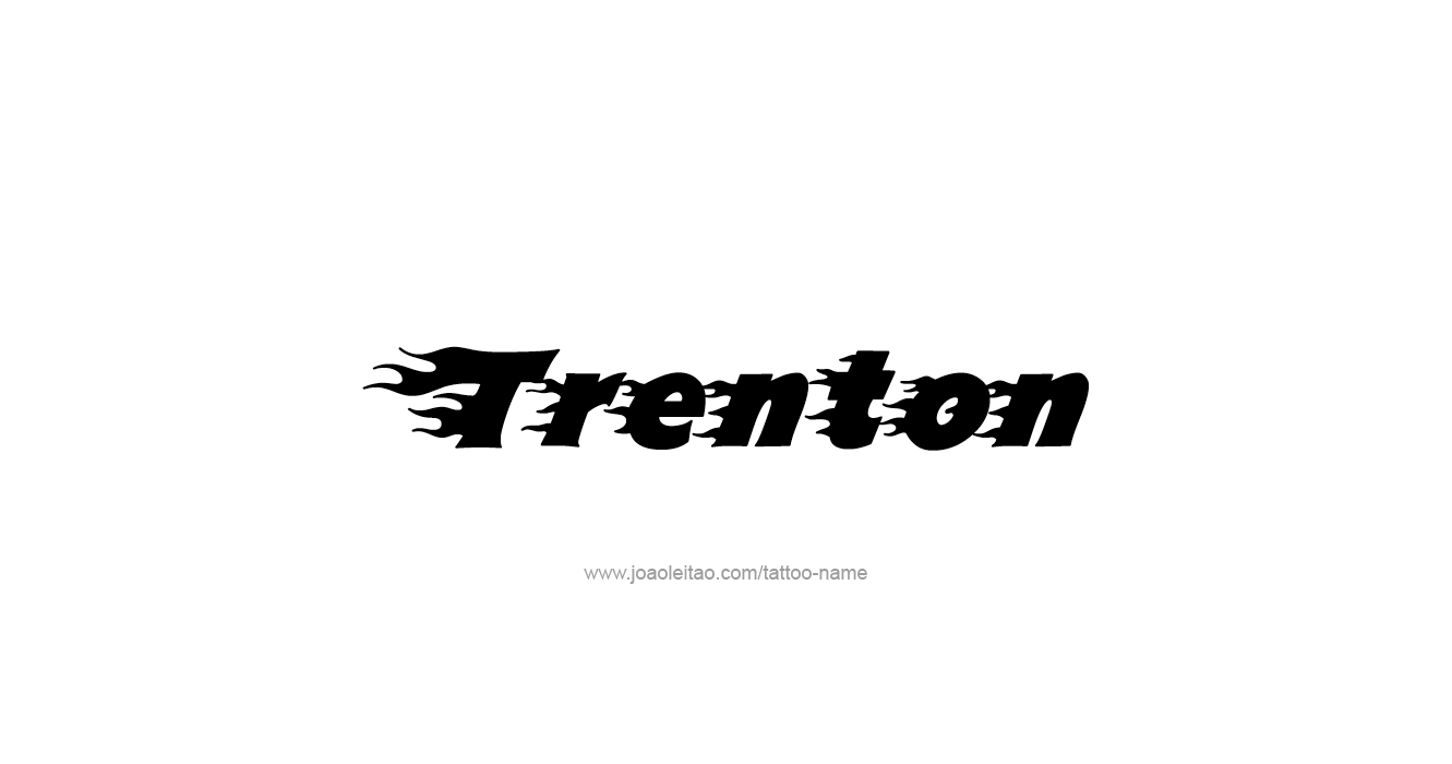 Tattoo Design USA Capital City Name Trenton