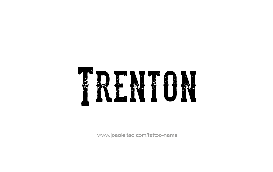 Tattoo Design USA Capital City Name Trenton