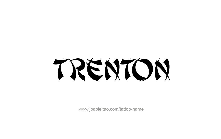 Tattoo Design USA Capital City Name Trenton