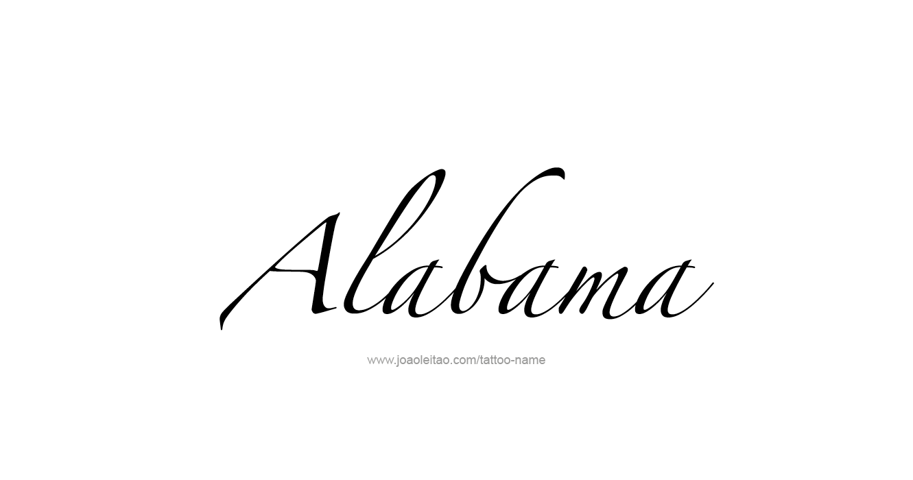 Tattoo Design USA State Name Alabama