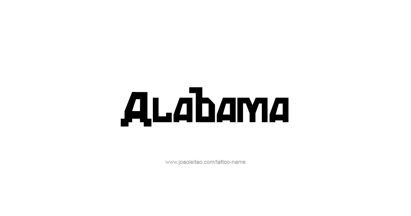 Tattoo Design USA State Name Alabama