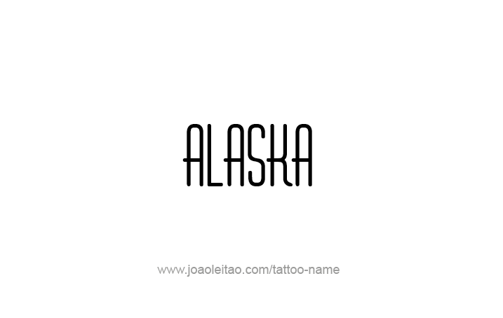 Tattoo Design USA State Name Alaska