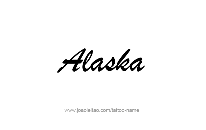 Tattoo Design USA State Name Alaska