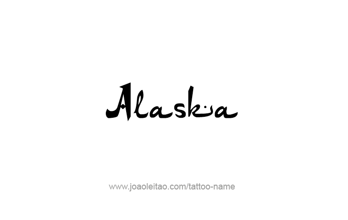 Tattoo Design USA State Name Alaska