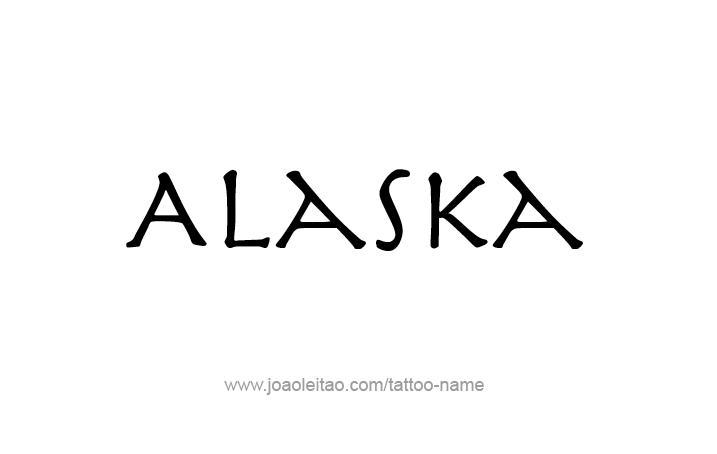 Tattoo Design USA State Name Alaska