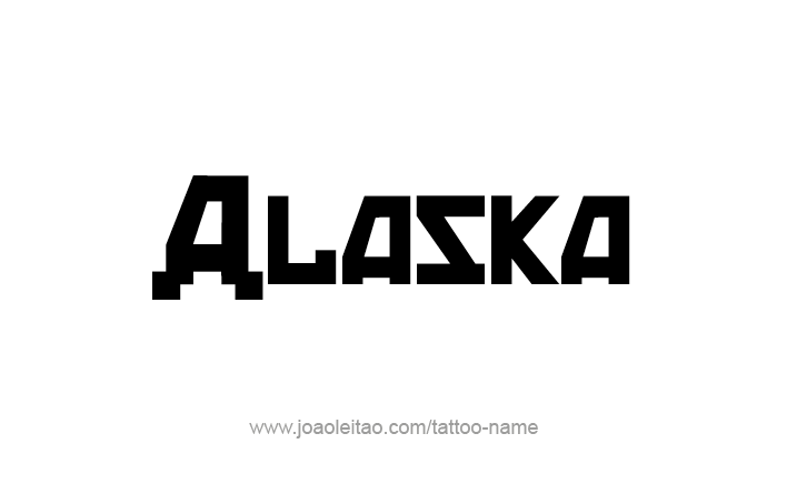 Tattoo Design USA State Name Alaska