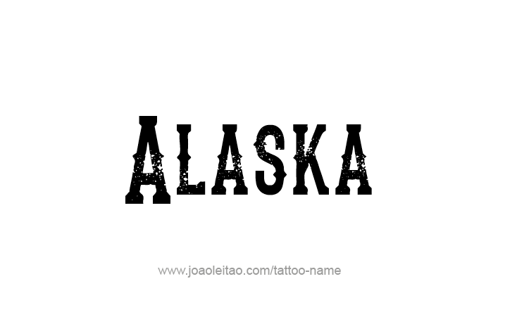 Tattoo Design USA State Name Alaska