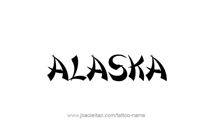 Tattoo Design USA State Name Alaska