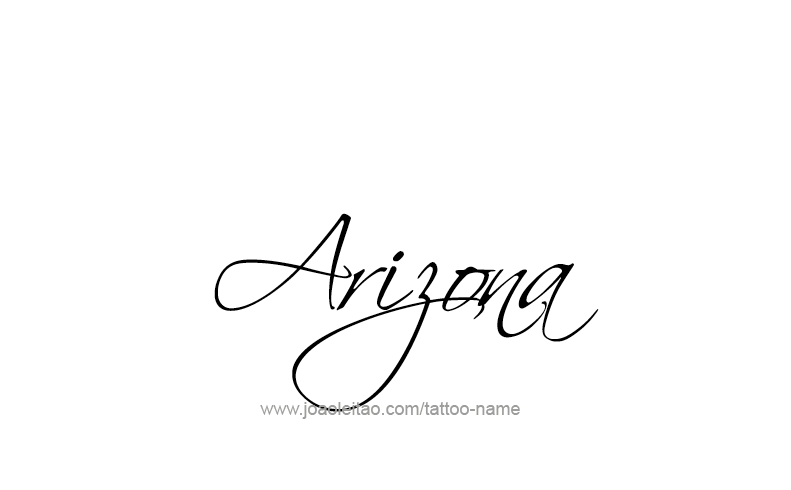 Tattoo Design USA State Name Arizona