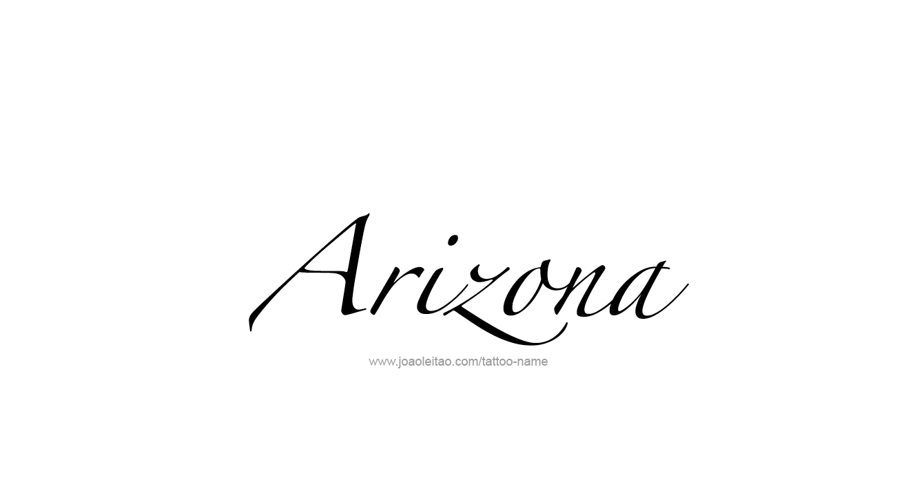 Tattoo Design USA State Name Arizona