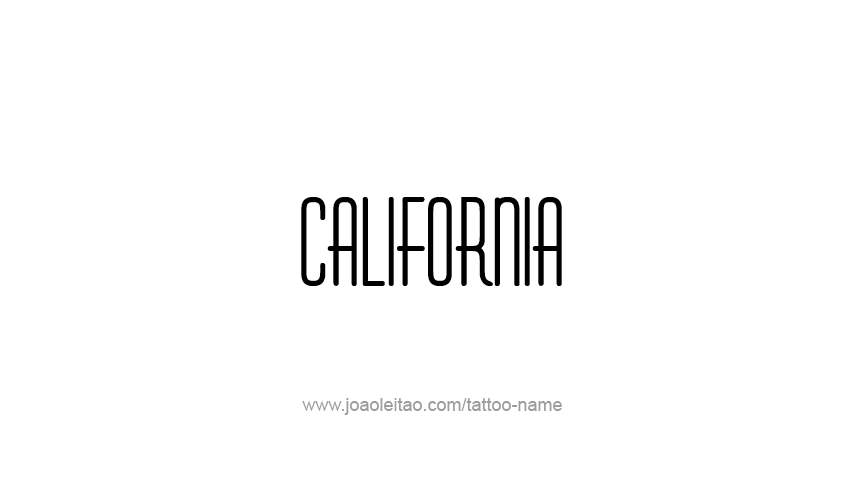 Tattoo Design USA State Name California