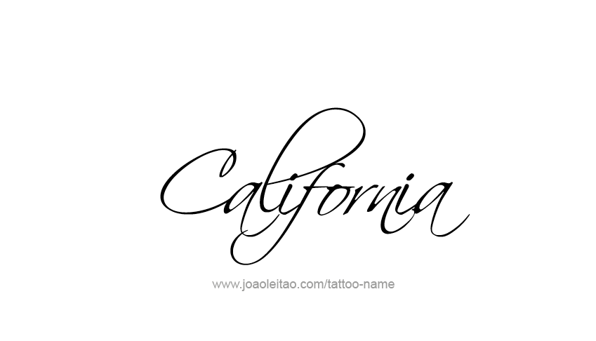 Tattoo Design USA State Name California