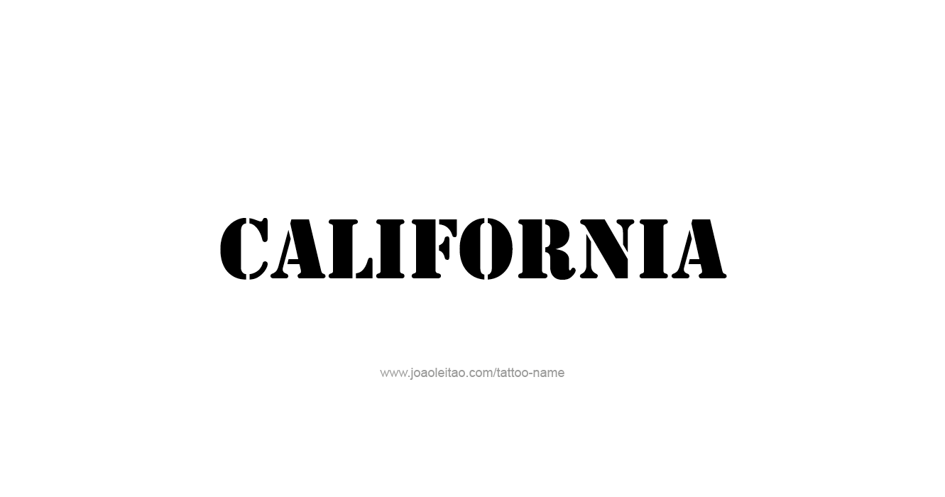 Tattoo Design USA State Name California