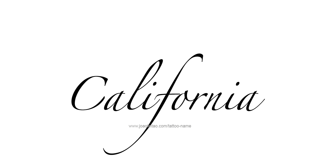 Tattoo Design USA State Name California