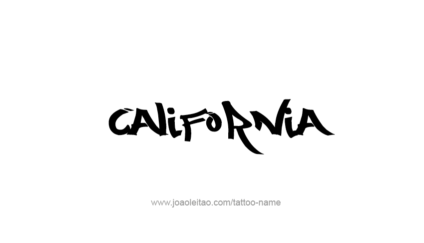 Tattoo Design USA State Name California