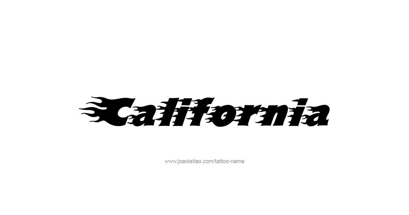 Tattoo Design USA State Name California