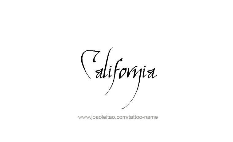 Tattoo Design USA State Name California