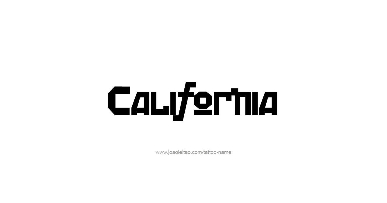 Tattoo Design USA State Name California