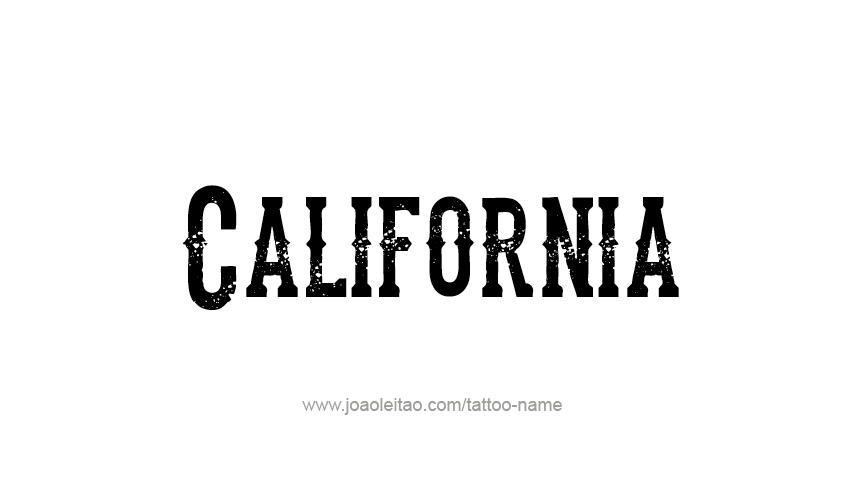 Tattoo Design USA State Name California