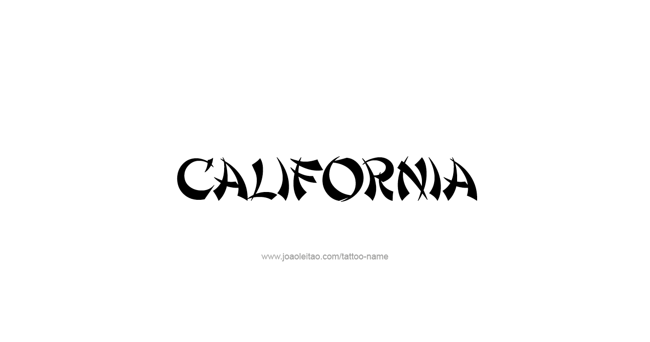 Tattoo Design USA State Name California