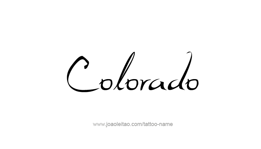 Tattoo Design USA State Name Colorado