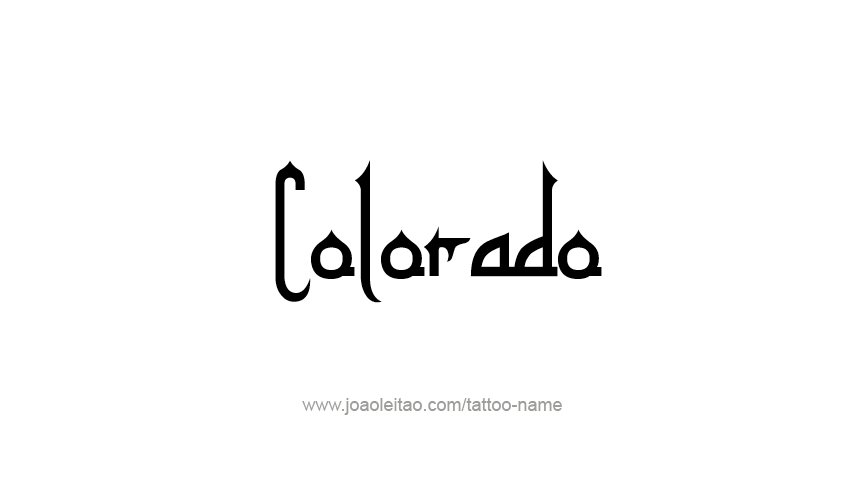 Tattoo Design USA State Name Colorado