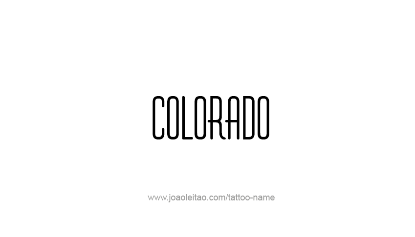 Tattoo Design USA State Name Colorado