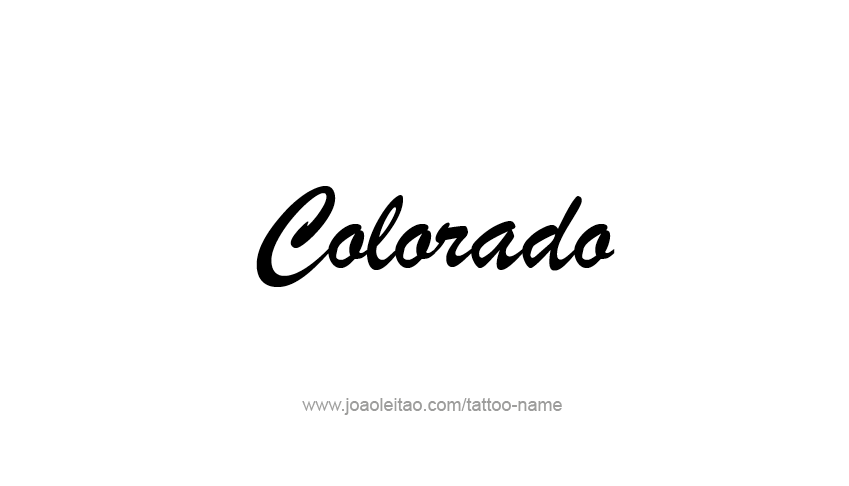 Tattoo Design USA State Name Colorado