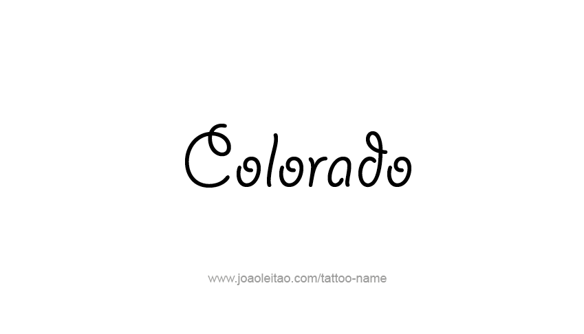 Tattoo Design USA State Name Colorado