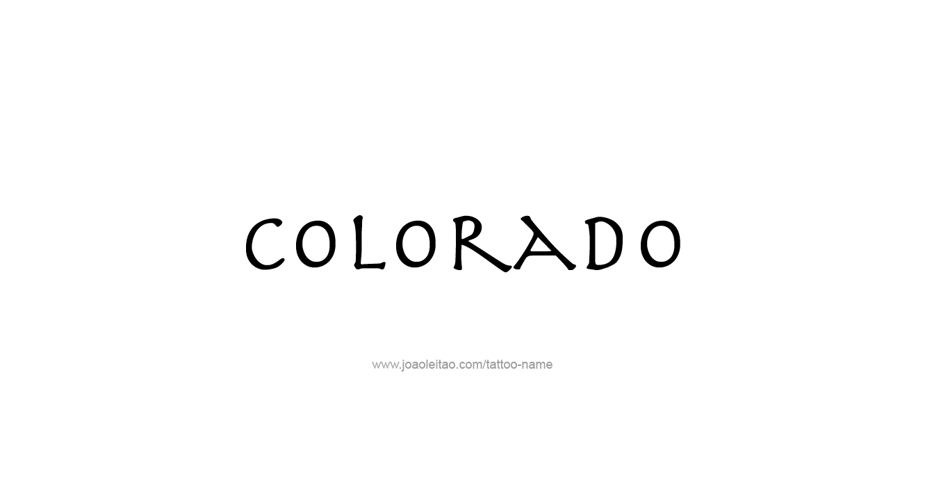 Tattoo Design USA State Name Colorado