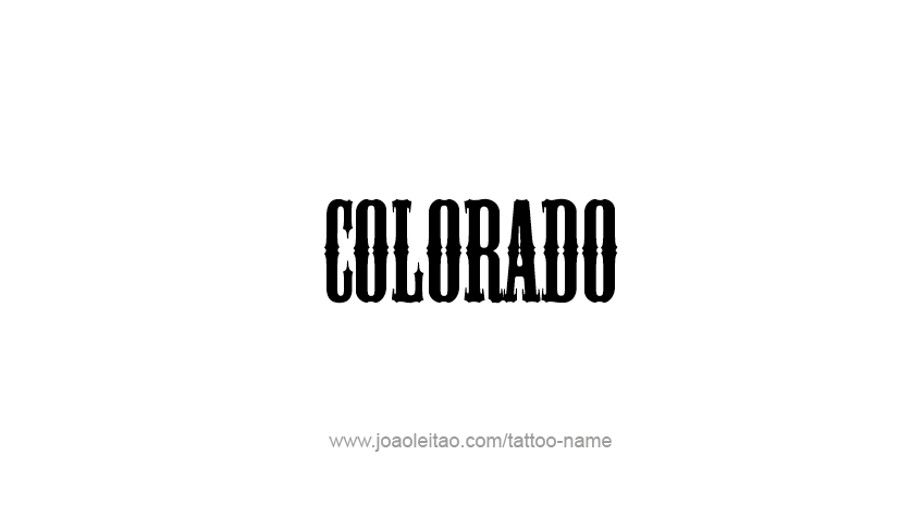 Tattoo Design USA State Name Colorado