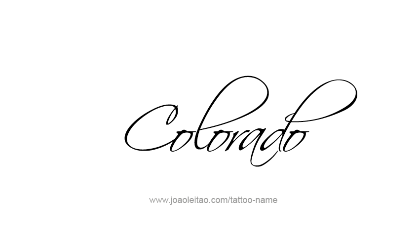 Tattoo Design USA State Name Colorado