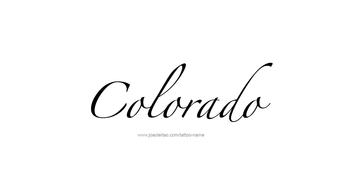 Tattoo Design USA State Name Colorado