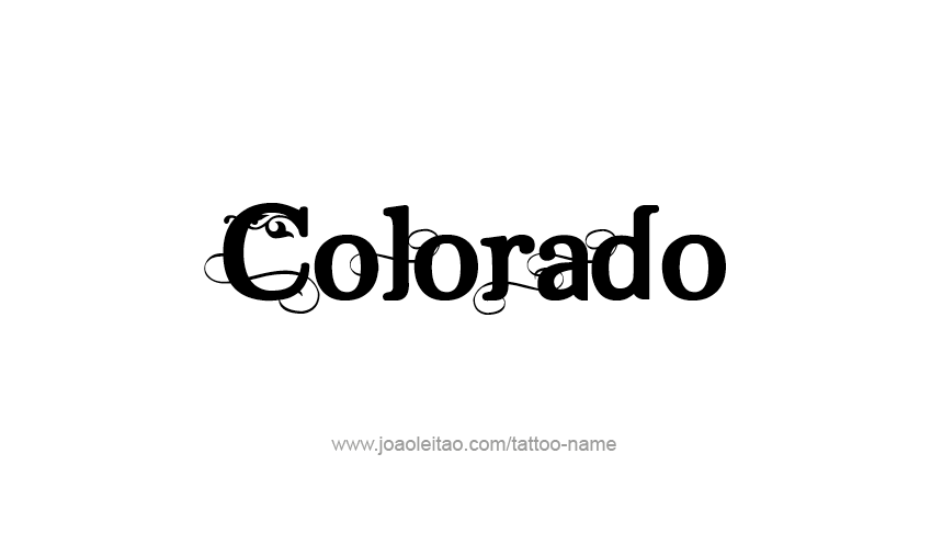 Tattoo Design USA State Name Colorado