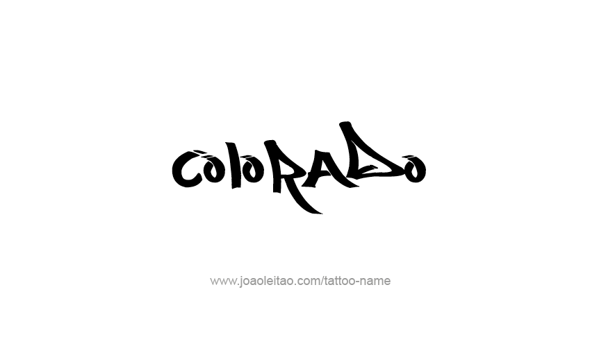 Tattoo Design USA State Name Colorado