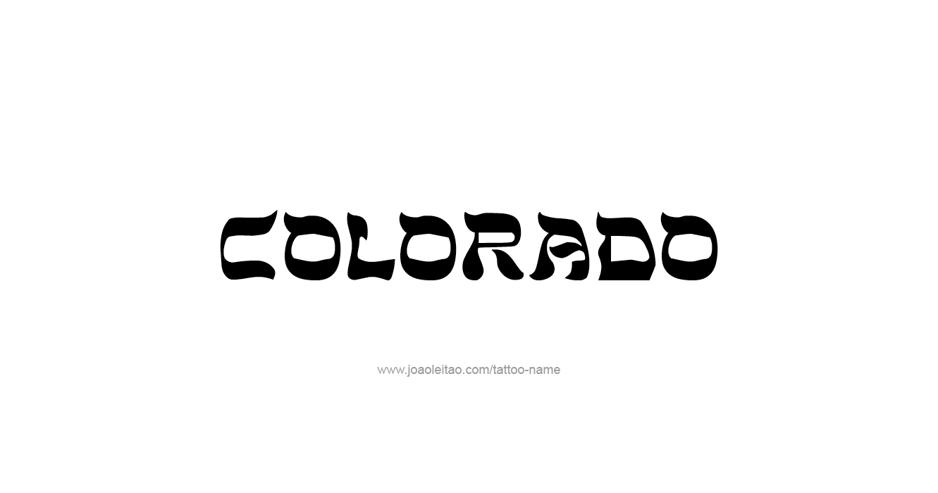 Tattoo Design USA State Name Colorado