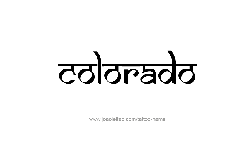 Tattoo Design USA State Name Colorado