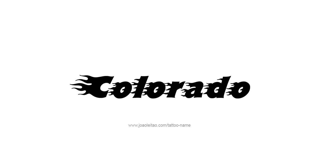 Tattoo Design USA State Name Colorado