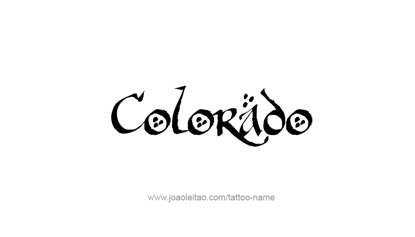 Tattoo Design USA State Name Colorado