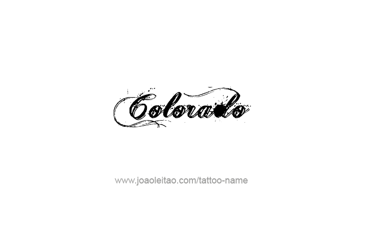 Tattoo Design USA State Name Colorado