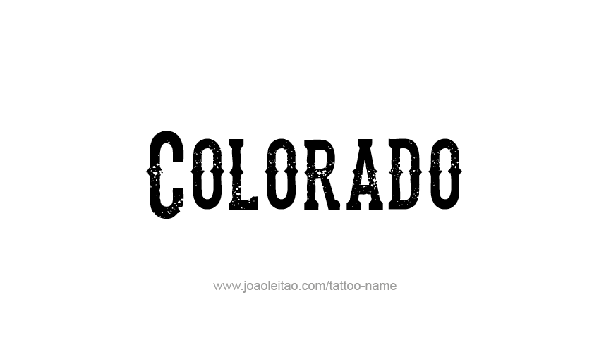 Tattoo Design USA State Name Colorado