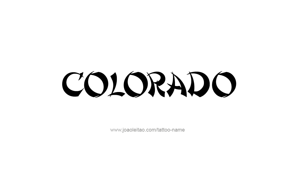 Tattoo Design USA State Name Colorado