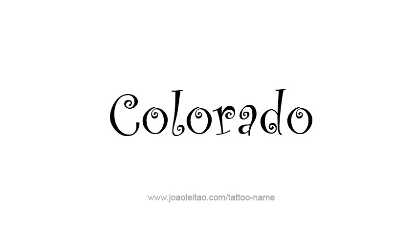 Tattoo Design USA State Name Colorado