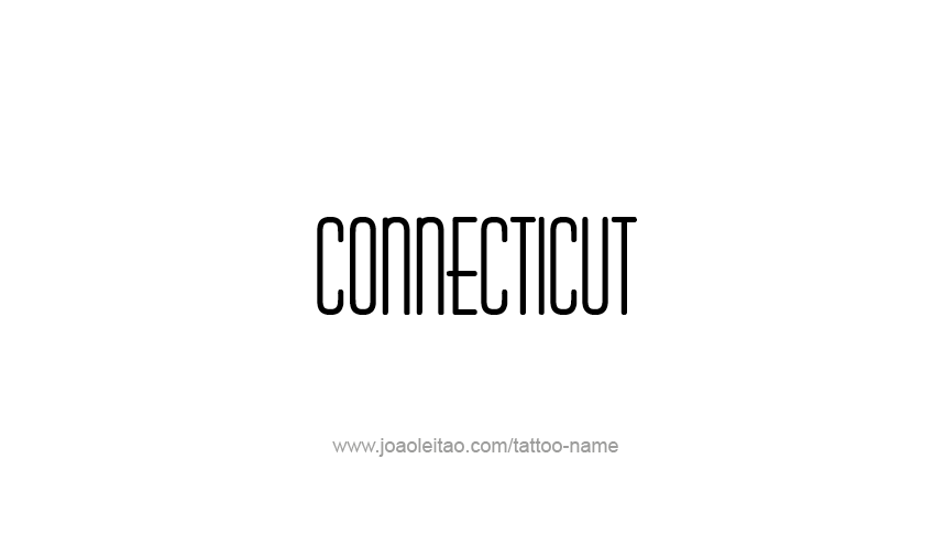 Tattoo Design USA State Name Connecticut