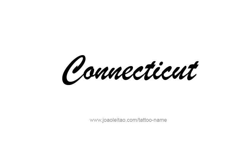 Tattoo Design USA State Name Connecticut