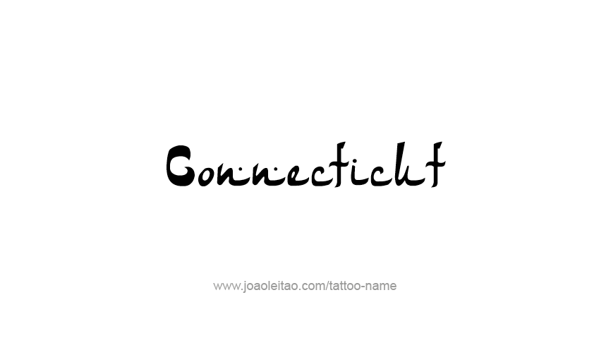 Tattoo Design USA State Name Connecticut